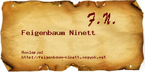 Feigenbaum Ninett névjegykártya